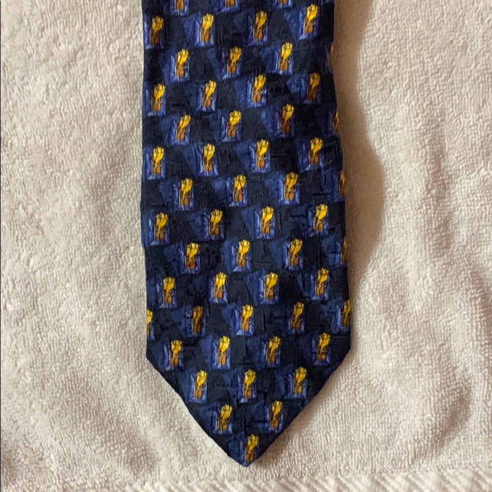 Ermenegildo Zegna Blue & Yellow Tie